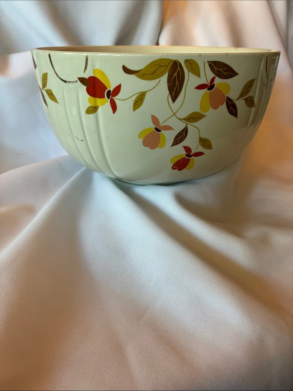 Vintage Hall Autumn Leaf Ceramic Mixing Bowl